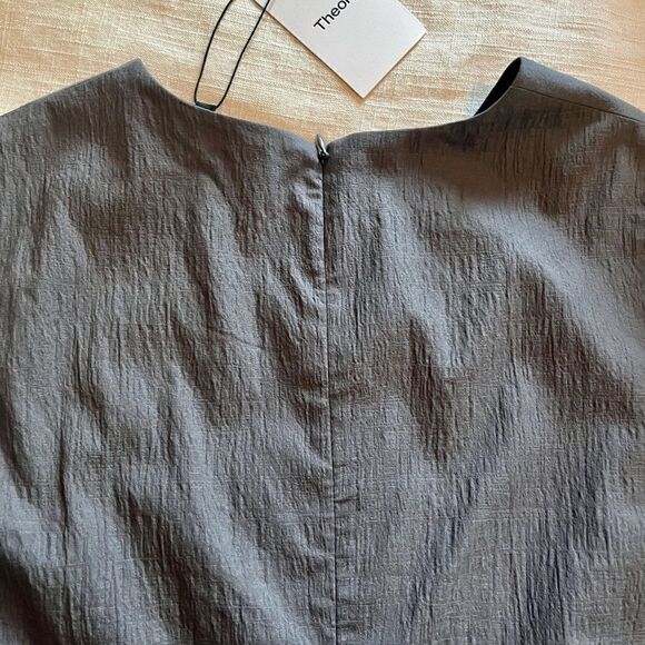 Theory Greystone Sleeveless Shift Dress in Stretch Viscose-Blend Size 12 New - Picture 5 of 12